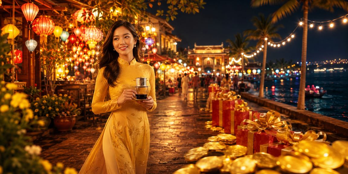 Người chơi xổ số xem kết quả tại quán cà phê Huế dịp Tết
